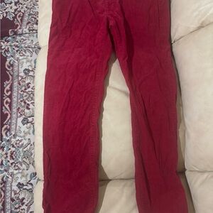 Lacoste Men's Corduroy Pants in Deep Red